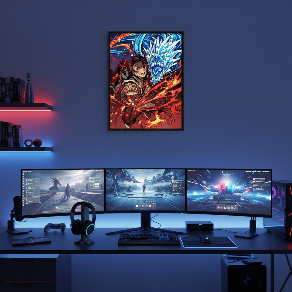 Demon Slayer 3D Lenticular Poster ( Nezuko, Tanjirou, Zenitsu )